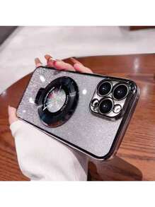 Magnetic TPU Flash Powder Gradient Ring Holder Phone Case Is Suitable For Compatible With Samsung S21 S22 S23 S24 S25 A14 A15 A16 A52 A53 A54 A25 A35 A55