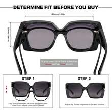 Oversized Polarized Fit Over Sunglasses For Women, Driving Shades To Wear Over Glasses UV Protection TS7519 Shade Going Out Outfit Outdoor Beach Seaside Vacation And Gift For Family And Friends - Multicolor - View 3