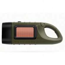 Solar Hand Cranked Flashlight Multifunctional Camping Power Supply Emergency LED Emergency Light Outdoor Lighting
