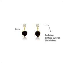 18k Gold Plated Semi-Jewelry Kit - Set With Bracelet, Chain, Pendant And Heart Earrings - Hitam - View 4