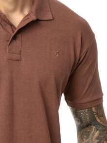 Men's Premium Piquet Polo Shirt - Óxido marrón - Ver 6