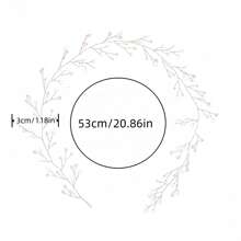 1pc Plant Elegant Glass Headband, Bridal Wedding Hair Accessory, Suitable For All Seasons