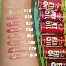 4/6 Colors Lip Oil Lip Glaze,Fat Lip Oil Drip,Big Brush Head Hydrating Lip Glow Oil,Shiny Transparent Lip Gloss Plumping - 彩色 - 查看 4