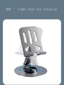 1pc Metal 360° Rotatable Sturdy Desktop Phone Stand Compatible With IPhone, Android Phone, Gift For Birthday, Family, Friends Phone Holder, Phone Accessories