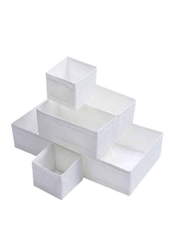 3pcs/Set Foldable Lidless Small Drawer Organizer Boxes, Clothing, Underwear, Socks Divider Storage Containers, Fabric Toy Storage Boxes