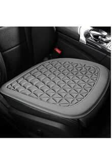 Breathable Fabric Car Seat Cover, 3D Triangular, Concave, Convex, Hip Massage Pull, General Car Seat Cushion With Backrest Pillow - Gray 1Set - 查看 3