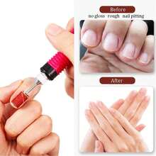 50pcs 80#, 120#, 180# Brown Sandpaper Bands + Electric Nail Drill Bits, Nail Clipper - Multicolor - View 6