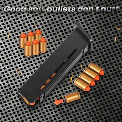 Soft Bullet Shell & Soft Bullet Set, Reusable Accessories, Bring Exciting Shooting Fun - Perfectly Fit Various Toy Guns, Durable