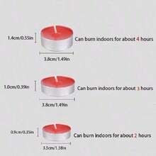 10-100支装大号加厚蜡烛,4小时无烟石蜡蜡烛,浪漫大蜡烛,蜡封加热器,无烟无味,适合生日派对、户外婚礼、室内晚宴氛围 - 多色(4小時) - 查看 4