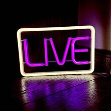 Neonlicht, Musik Neon Schild, Buchstaben Neon Lampe, Neonlicht, Bar Schild, beleuchtete Schilder, geeignet für Bierbar, Musikstudio, Schlafzimmerwand Dekoration, Party, Club (blau und rosa)