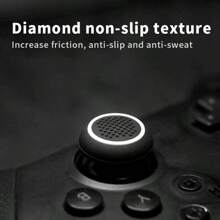 Capuchons sphériques de poignée de commande (capuchons de rehaussement de tête de champignon), couvercles de protection des boutons et capuchons antidérapants pour les manettes de jeu Pro pour PS Switch