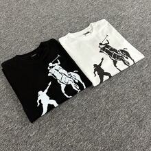 Corteiz New American Street Hip-Hop Drill Style Printed Jack Boys Fashion Loose Casual Short Sleeve