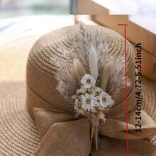 1/2/3/6/10pcs Decorative Mini Dried Babys Breath Flower Bouquet, Preserved Floral Suitable For Wedding, Home Decor, Autumn Decoration - Beige - View 2