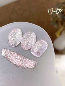 MISS SHAKA 10ml Spring Summer Nails Hot Selling Super Flash White Pink Blue Broken Diamond Gel Nail Polish 2025 Whitening New Style Nail Salon Nail Art Home DIY Nail Design For Women And Girls Nail Supplies