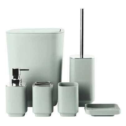 1PC Mouthwash Cup Toothbrush Holder Soap Box Trash Can Set Bathroom Set Toiletries Hotel Bathroom Supplies Simple Bathroom Set Toiletries Toilet Decoration Plastic Bathroom Set