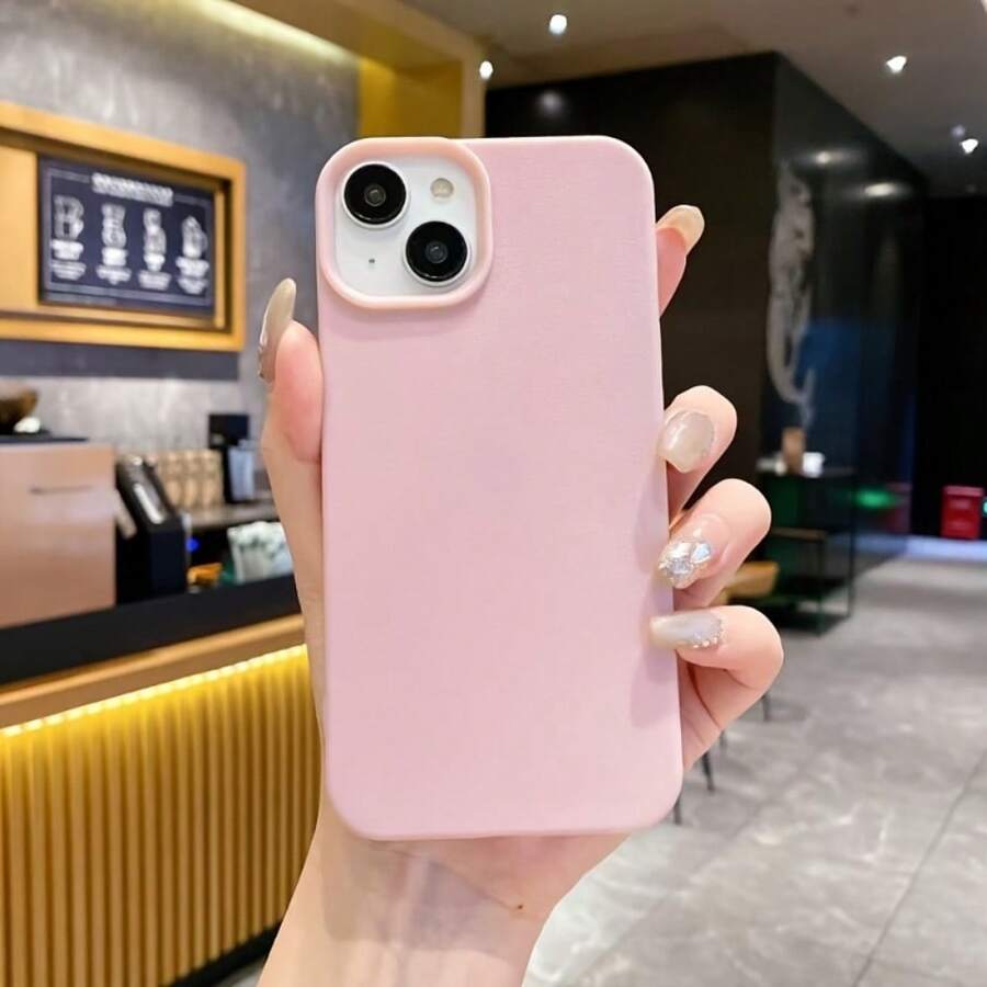 For IPhone 11, 12, 13, 14, 15, 16 Plus Pro Promax XSMAX XS/X  Faux Leather Phone Case, High-End And Fashionable - Hồng - Xem 1