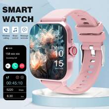 1.83 Inch HD Screen Smartwatch With Touch Control, Customizable Watch Face Wallpaper, Wireless Calling, Call Reminder/Rejection, Multiple Sports Modes, Monitors Exercise Data During Fitness/Exercise, Silicone Strap, USB Charging, Unisex Sports Watch