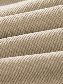 Men's Casual Corduroy Shorts With Drawstring Waist, Suitable For Summer Outdoor, Beach, Holiday And Leisure Wear - Khaki - View 5