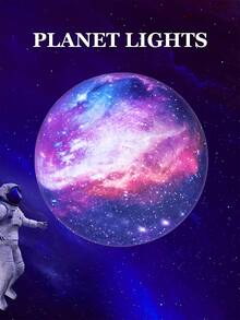 1 件手绘 DIY 星空星球月亮小夜灯，手工绘图涂鸦绘画手工制作，适合万圣节、圣诞节、感恩节、情人节、斋月等节日、日常礼物 - 多色光 - 查看 6