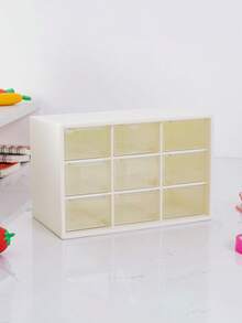 Hộp đựng trang sức để bàn dạng ngăn kéo 9 ngăn, hộp đựng trang sức nhiều lớp trong suốt, hộp đựng trang sức dạng ngăn kéo chống bụi và giúp sắp xếp đồ trang điểm/trang sức/đồ dùng lặt vặt một cách ngăn nắp. - Nhiều màu - Xem 17