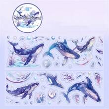 Ocean Heart PET Tape - High Quality Ocean Life Design, Lively Marine Life, Coral Reef And Bubbles, Suitable For DIY Journal, Scrapbooking And Crafting, 1 Roll, Decorative Accessories | Imaginative Design | Colorful Rolls, Underwater Decor