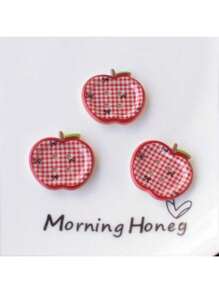 10 piezas Botones decorativos con forma de manzana linda, accesorio decorativo para el cabello, zapatos, ropa