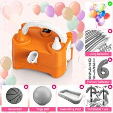 Bomba eléctrica portátil de 220V-240V 400W, adecuada para inflar globos de fiesta, color verde