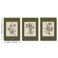 Bộ 3 bức tranh treo tường nghệ thuật hoa xanh Boho không khung, in trên vải canvas, tối giản, cổ điển, thực vật, hoa, tranh phong cách mộc mạc, cổ điển cho ký túc xá, căn hộ, phòng khách, phòng ngủ, trang trí nhà hiện đại - Nhiều màu - Xem 8