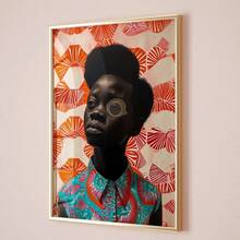 1pc, Wall Arts, Modern Posters, African Murals, Wall Paintings, Black Art, Unframed ,Wall Art With Frame - Multicolor - View 2