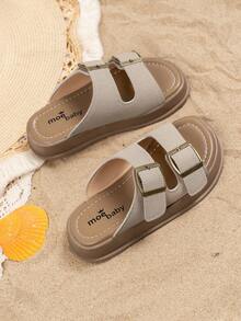 Children's Fashion Slippers, New Summer Retro Simple Style Girls Beach Sandals, Boys Casual Soft Bottom Outdoor Shower, Toddler & Kids