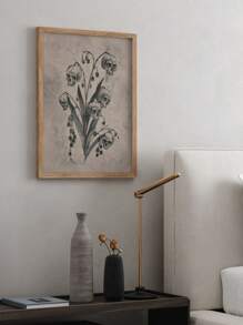 1 Piece Gothic Painting Posters Skull Hanging Picture Skeleton Art Printing Dark Academia Wall Prints Vintage Wall Arts Flower Wall Artwork Halloween Wall Pictures Party Decoration Bedroom Wall Decor No Frame