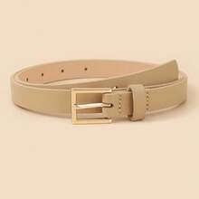 1/2/3/4 件简约时尚方形扣女士腰带，纯色优雅女士正装裤腰带，复古休闲腰带，学院风，适合日常通勤，可作为夏季、秋季、万圣节的礼物 - 彩色 - 查看 11