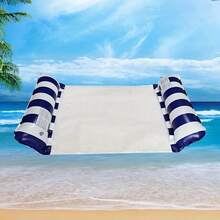 1pc Adult Hammock-Style Pool Float, 4-In-1 Multifunctional Inflatable Pool Float Hammock, PVC Water Floating Lounger For Outdoor Swimming Pool Accessories And Pool Party Games, Beach Essential - Multicolor - View 9