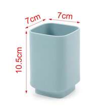 1 vaso para enjuague bucal, soporte para cepillo de dientes, caja de jabón, bote de basura, juego de baño, artículos de tocador, artículos de baño de hotel, juego de baño simple, artículos de tocador, decoración de inodoro, juego de baño de plástico.