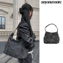 Geantă elegantă din piele Hobo, geantă mare de umăr, poșetă din piele neagră, geantă Messenger și crossbody pentru femei, geantă pentru laptop, geantă italiană Slouchy