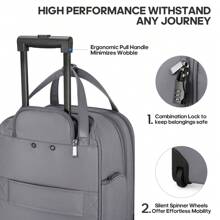 UKEIN Carry-On Underseat 16-Inch Luggage With Wheels, Softside Rolling Carry-On, Lightweight Travel Suitcase For Men Women, Personal Item Rolling Travel Bag