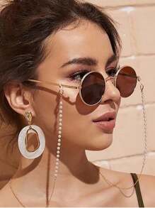 Popular Women's Pearl Textured Eyeglass Chain, Minimalist Anti-Slip Anti-Lost Mask Chain, Pearl Hanging Chain