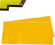 2 Pcs Vinyl Sheets To Overlay And Cut For Chevy Bowtie Emblems Grill &Amp; Rear (Yellow) - Yellow - View 3