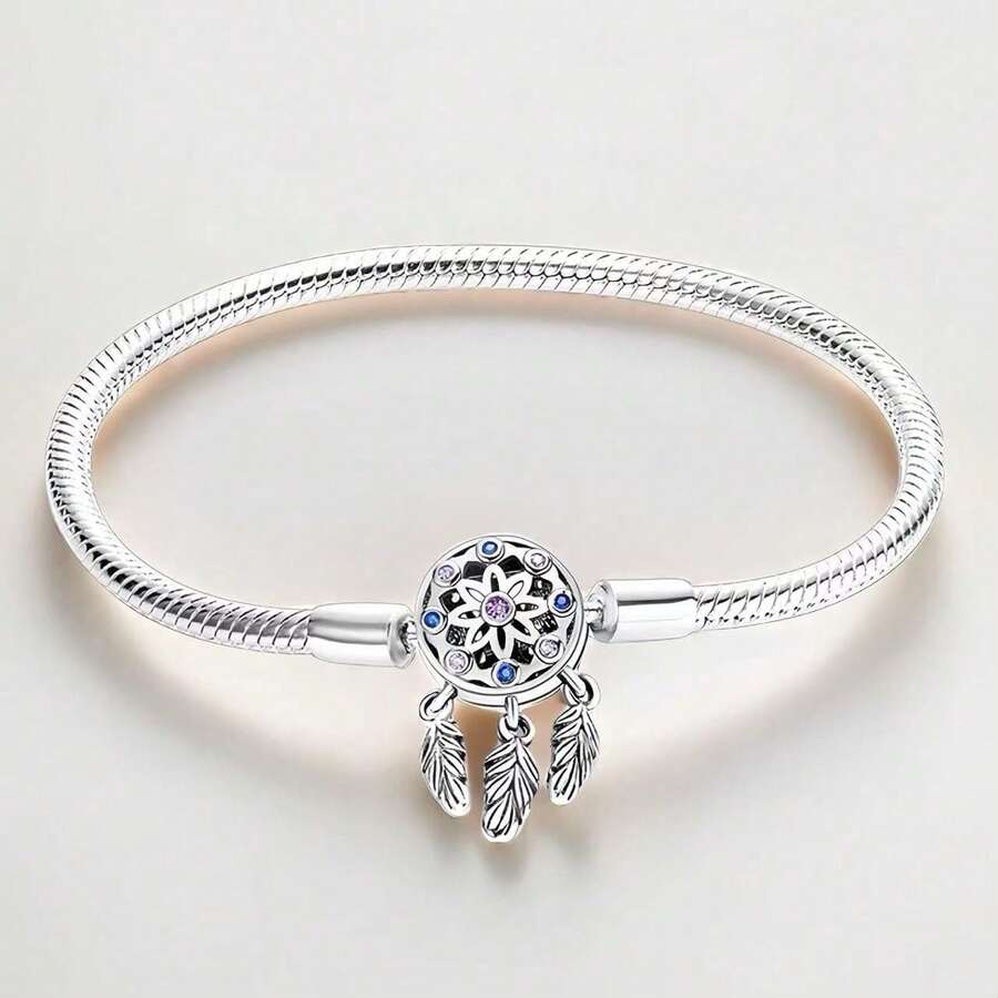 捕梦网手链蛇骨链手工DIY手链串珠吊坠串珠DIY配件定位珠送朋友礼物