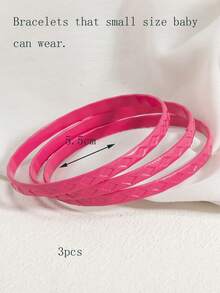 3入組幾何圖案分層兒童手鍊，適合3-9歲兒童 - 彩色 - 查看 27