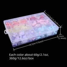 360g/12,7oz/Caixa Mistura de Estilo Contas Soltas Acrílicas de Borboleta, Flor, Estrela para Fazer Joias DIY, Colar, Pulseira, Acessórios de Artefatos de Contas de Corrente de Telefone