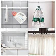 Telescopic Net Voile Tension Curtain Rail Pole Rod Rods Spring Loaded Extendable 50cm-190cm - White - View 6