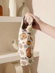 Bolsa de maquiagem autoadesiva de pano mágico 3/2/1 peça, pano para gato com estampa de capivara, bolsa de maquiagem, pano para limpeza de câmera, armazenamento de câmera, pano mágico para lentes de fotografia, pano autoadesivo, multiuso, use como quiser, protetor de pulso, capa protetora, bolsa de maquiagem, adere firmemente, tecido macio, não cai mesmo com agitação vigorosa. Resistente a arranhões e impactos. Adequado para armazenamento em viagens, deslocamentos, atividades ao ar livre e muito mais. - Multicolorido - Ver 8