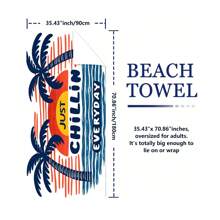 1pc Super Soft Microfiber Beach Towel, Quick Dry Absorbent And Lightweight For Seaside, Bathroom, Swimming