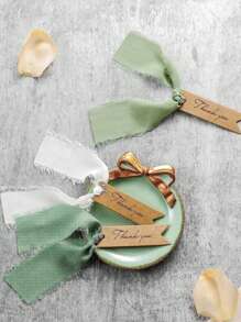 2volumes Handmade Tassel Chiffon And Silk Ribbon Set For Wedding Invitation, Bridal Bouquet, Present Packaging And Diy Crafts
