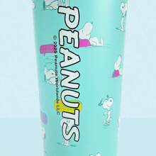 Miniso Taza de acero de doble capa con diseño retro de Snoopy, capacidad grande de 800ml, aislamiento de doble capa, incluye pajita, apto para uso en oficina y hogar, mantiene el calor y el frío (1 pieza)
