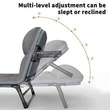 NetHong Foldable Sun Lounger Recliner Adjustable Back Rest Garden Indoor Folding Chair Outdoor Camping Garden Office Equipment UK