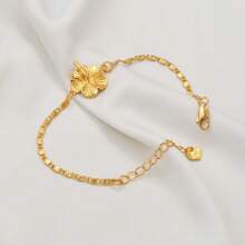 1 pièce Bracelet de cheville hawaïen avec hibiscus pour femmes, bijoux plaqués or, chaîne de pied à la mode pour accessoires d'Afrique