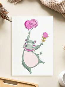 1 Pc "Bear And Honey Pot","Cartoon Hippo" Metal Scrapbook Die For DIY Scrapbook Art, Albums, Journals, Greeting Cards Embossed Paper Crafts Decorative Greeting Cards Scrapbook Template