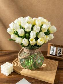 3/1 Stück künstliche Tulpe, PU-Tulpe, feuchtigkeitsspendende künstliche Tulpen für Fotografie, Dekoration, Haus, Garten, Hochzeit, Party, Muttertag, Ostern, Geburtstag, Frühling und Sommer, Heim, Schlafzimmer, Vase, künstliche Blumen, Outdoor Gartendekoration, Hochzeitsartikel, Partyzubehör